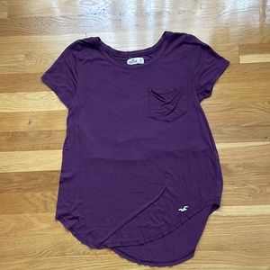 hollister dark purple loose shirt